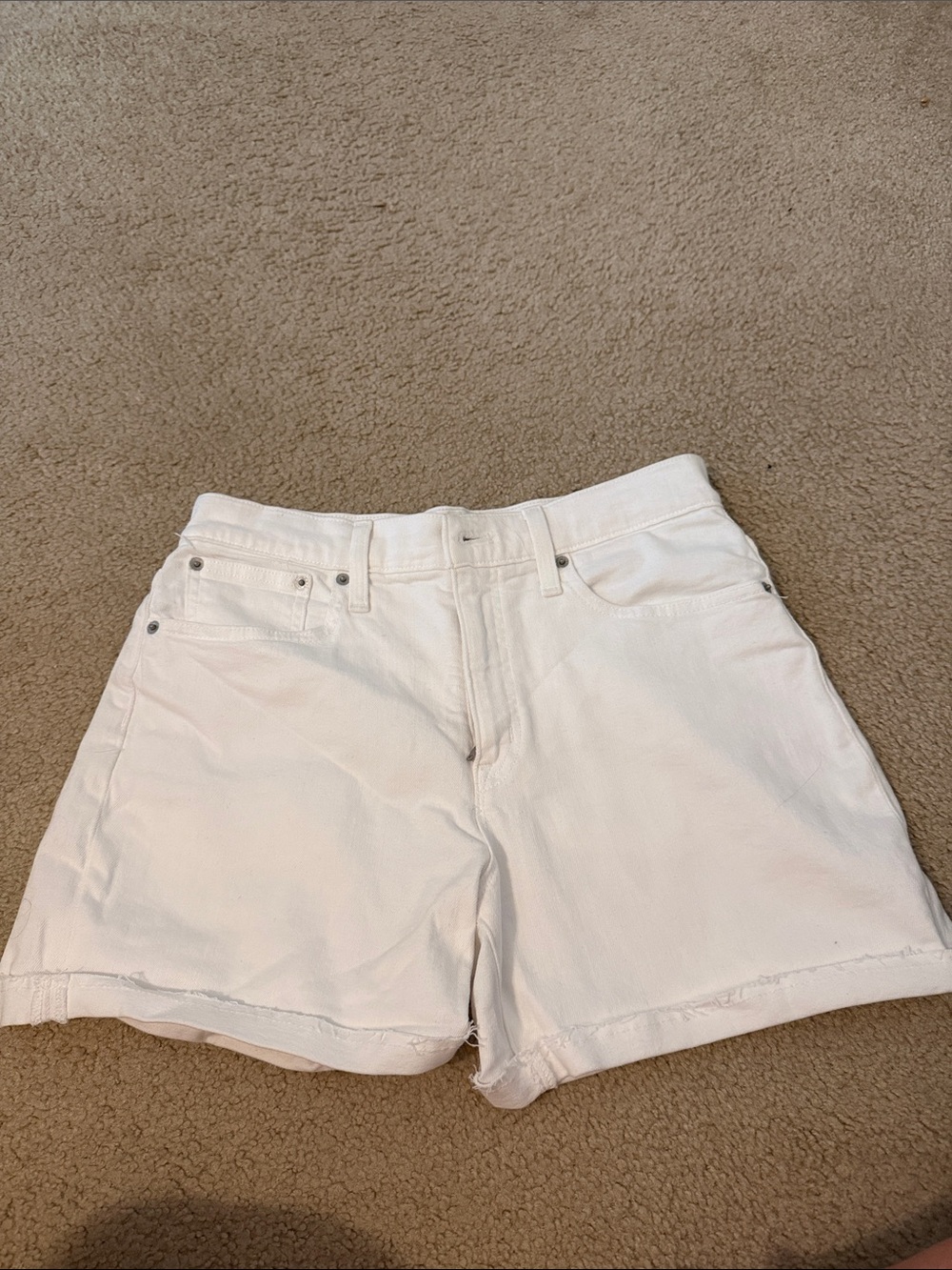 J. Crew White Denim Cutoff Shorts